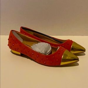 Mixx Flats w/ gold accent on toe & heel & studs 8